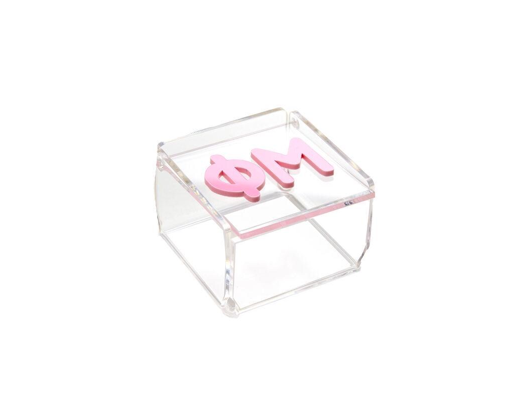 Sorority Appliqued  Acrylic Keepsake Box - Small
