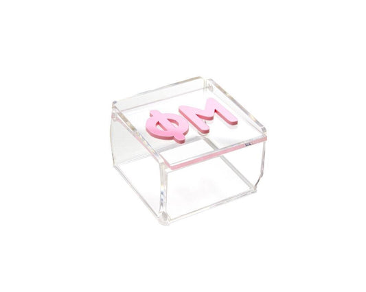 Sorority Appliqued  Acrylic Keepsake Box - Small