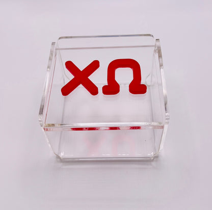 Sorority Appliqued  Acrylic Keepsake Box - Small