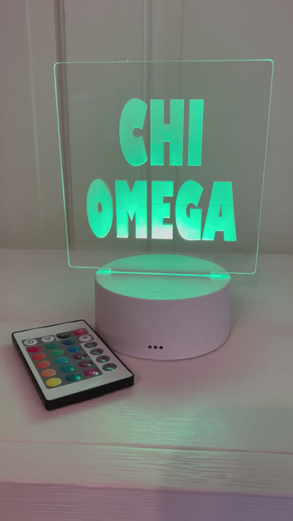 Sorority LED Nightlight and Remote